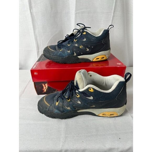 ES Footwear Eric Koston K5 Navy/Yellow Skateboarding Sneakers Size 9.5m OG all